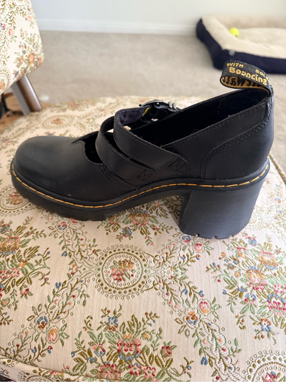Dr. Martens Black Double-Buckle Platform Mary Jane Shoes - Picture 4 of 6